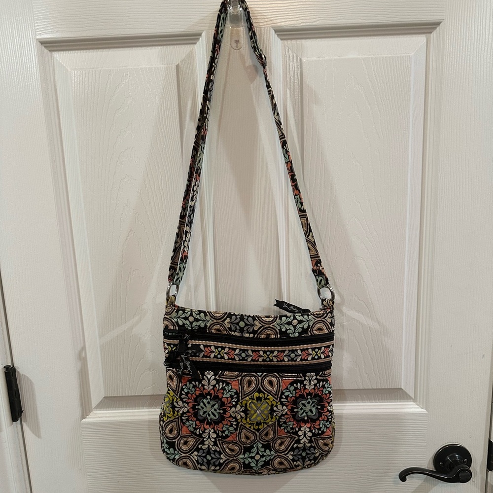 Vera Bradley triple zipper crossbody hipster sierra pattern